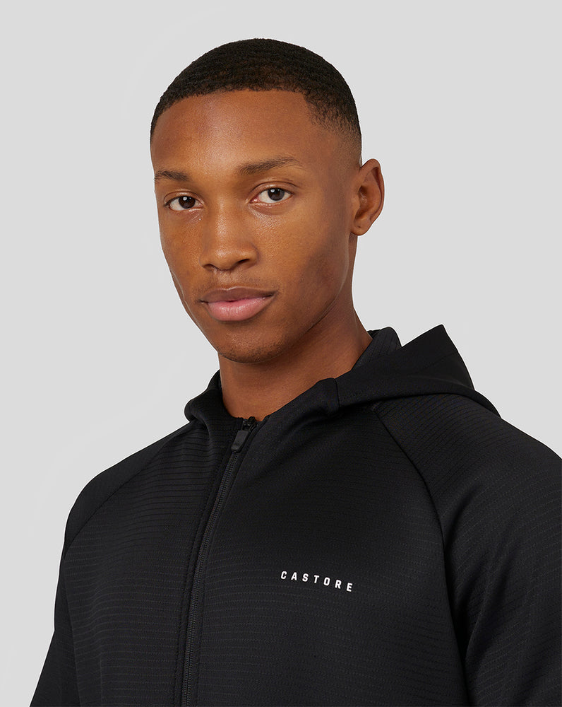 Castore Long Sleeve Aeroscuba Zip-Through Hoodie Black | 91IFQZCYM