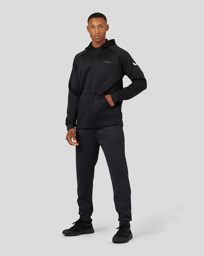 Castore Long Sleeve Aeroscuba Zip-Through Hoodie Black | 91IFQZCYM