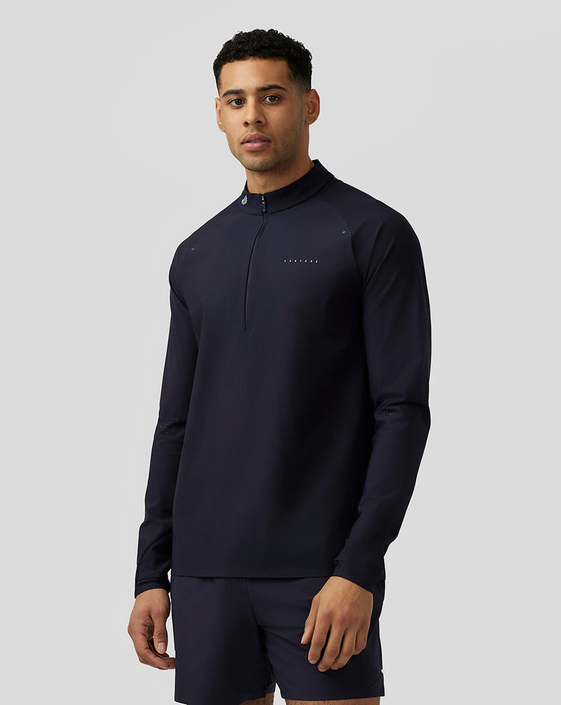 Castore Zone Ventilation Quarter Zip Midnight Navy | 02COFKPQU